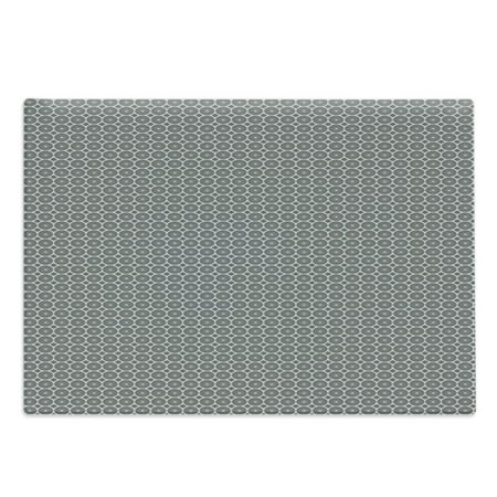 

Vintage Cutting Board Greyscale Pattern Repetition with Circular Motif with Rhombus Shape Decorative Tempered Glass Cutting and Serving Board in 3 Sizes by Ambesonne