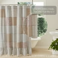 thumbnail image 2 of VHC Brands Kaila Country Cottage Farmhouse Floral Stripe Patchwork Shower Curtain 72x73, 2 of 6