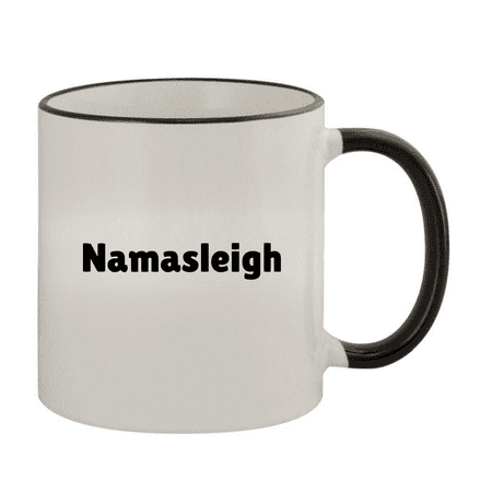 

Namasleigh - 11oz Colored Handle and Rim Coffee Mug Black
