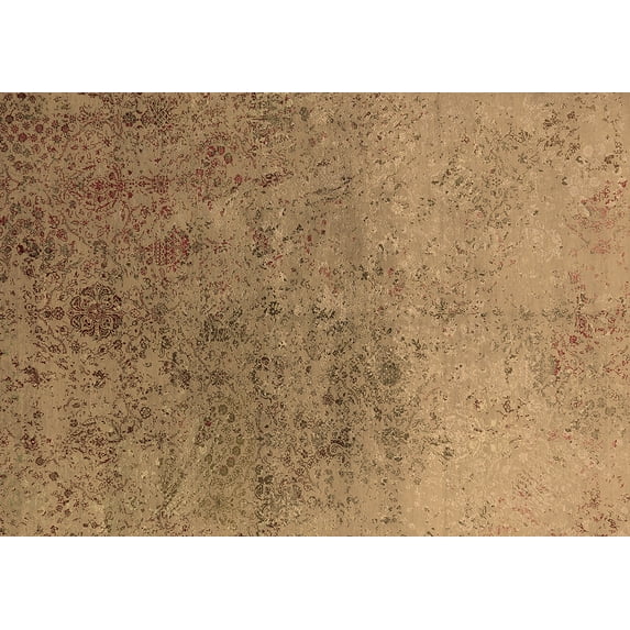 Ahgly Company Indoor Rectangle Oriental Brown Industrial Area Rugs, 2' x 4'