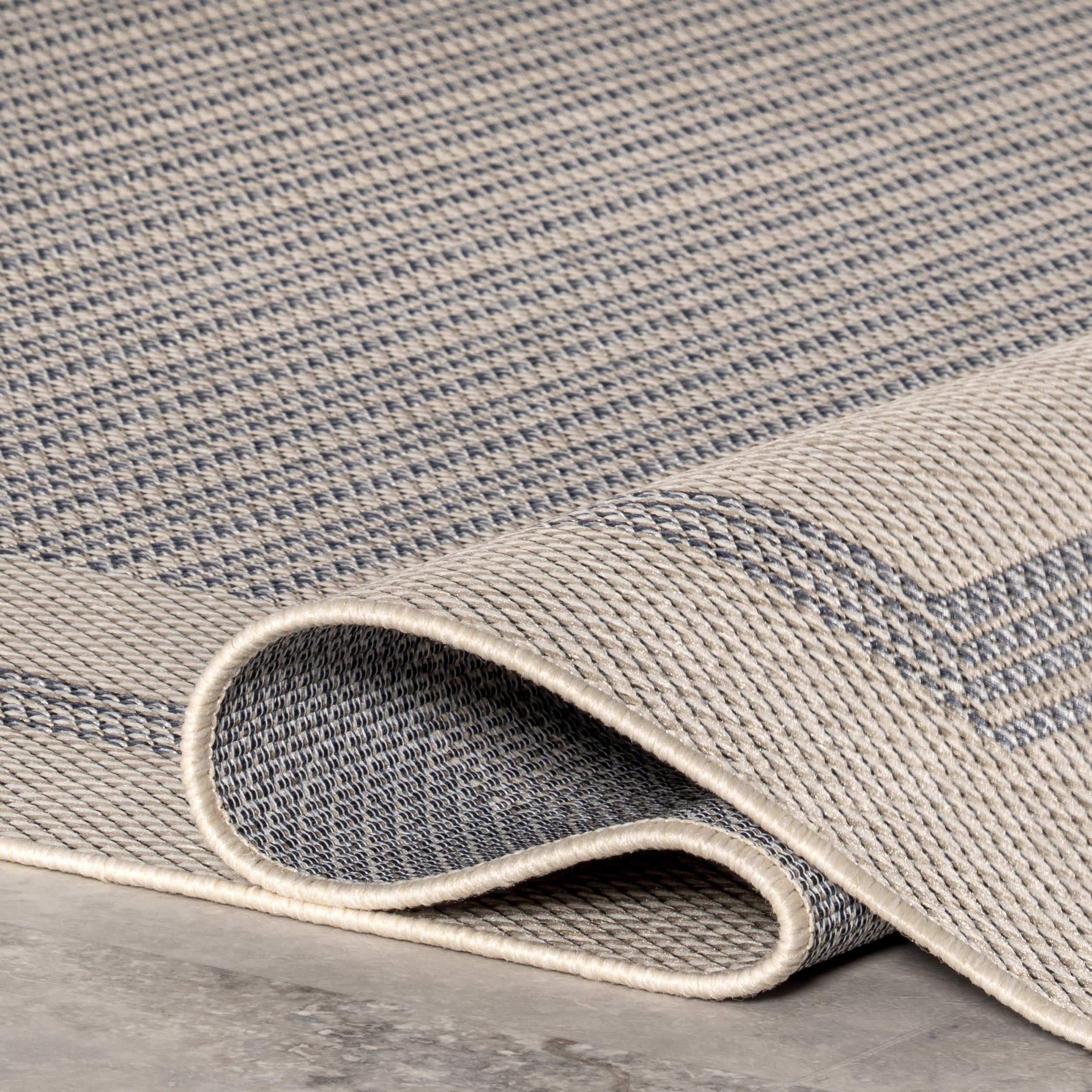 nuLOOM Antonella Bordered Solid Indoor/Outdoor Area Rug, 5' x 8', Beige