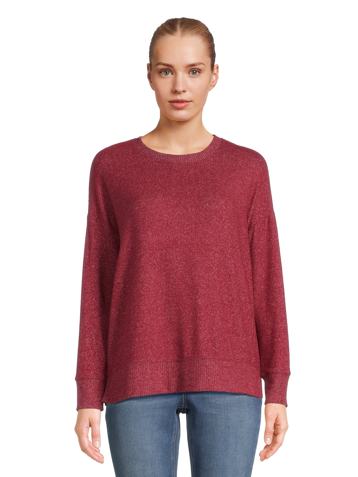 Time and Tru Women's Soft Hacci Knit Pullover, Sizes XS-XXXL - Walmart.com