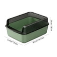 thumbnail image 3 of Deeceymbur Semi Enclosed Cat Litter Box with Top Entry Lid High Sided for Odor Control Less Tracking Covered Tray with Scoop Filter Spacious Easy Clean, 3 of 6