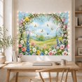 thumbnail image 5 of Blooming Garden with Birds and Wildflowers in Sunshine, Peaceful Cottagecore for Nature Lovers, Floral Meadow Wall Art, Housewarming Gift, Tapestry Wall Hanging for Bedroom and Living Room, 5 of 7