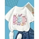 thumbnail image 1 of [Everyday Comfort] Girls' Easter Bunny Cup Graphic T-Shirt - Cute White Short Sleeve with Playful Rabbit & Floral Design, Comfortable Breathable Cotton Blend for Summer Fun, Ages 8-14, 1 of 6