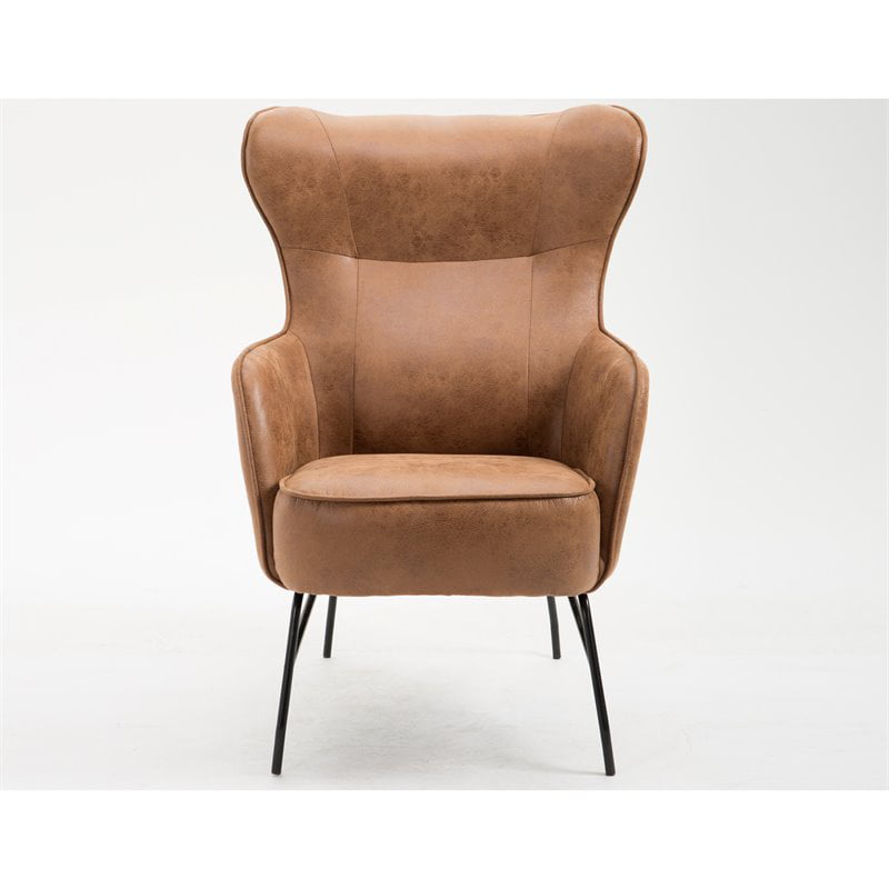 Graham Shining Penny Accent Chair With, Brown Leather Accent Chairs