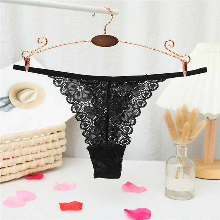 2DXuixsh Seamless Bikini Women Lace Briefs Hollow Out Panties Crochet Lace  Up Panty Thongs G String Lingerie Underwear Womens Satin String Bikini