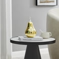 thumbnail image 3 of Alloya Pear Decorative Accent Metal Tabletop Sculpture Nature Figure - Gold, 3 of 7