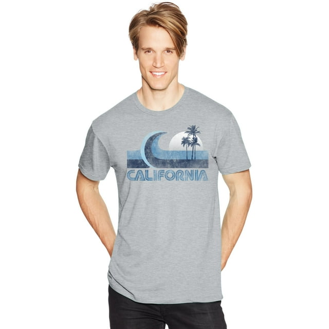 Hanes T-Shirt Graphique pour Hommes, m, California Wave