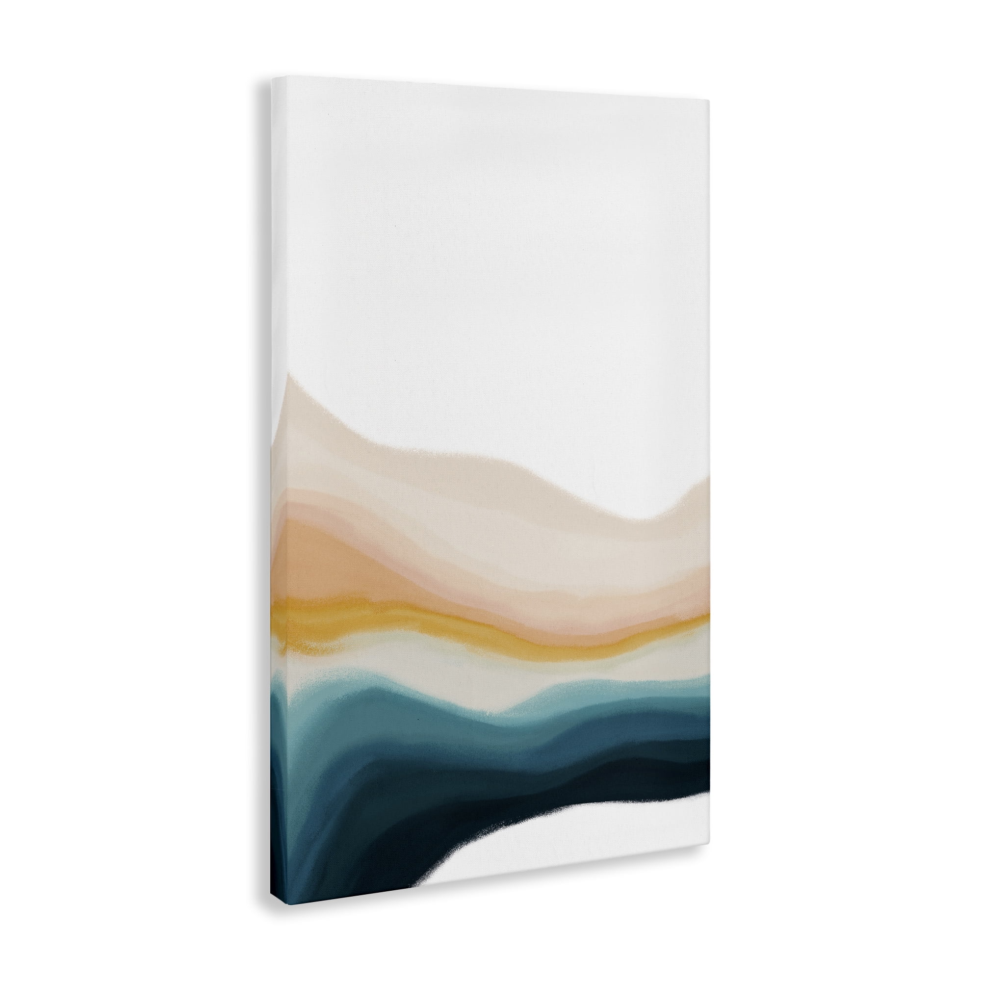 Stupell Industries Peach Swirl Landscape Abstract Painting Gallery Wrapped Canvas Art Print Wall Art, 20 x 30