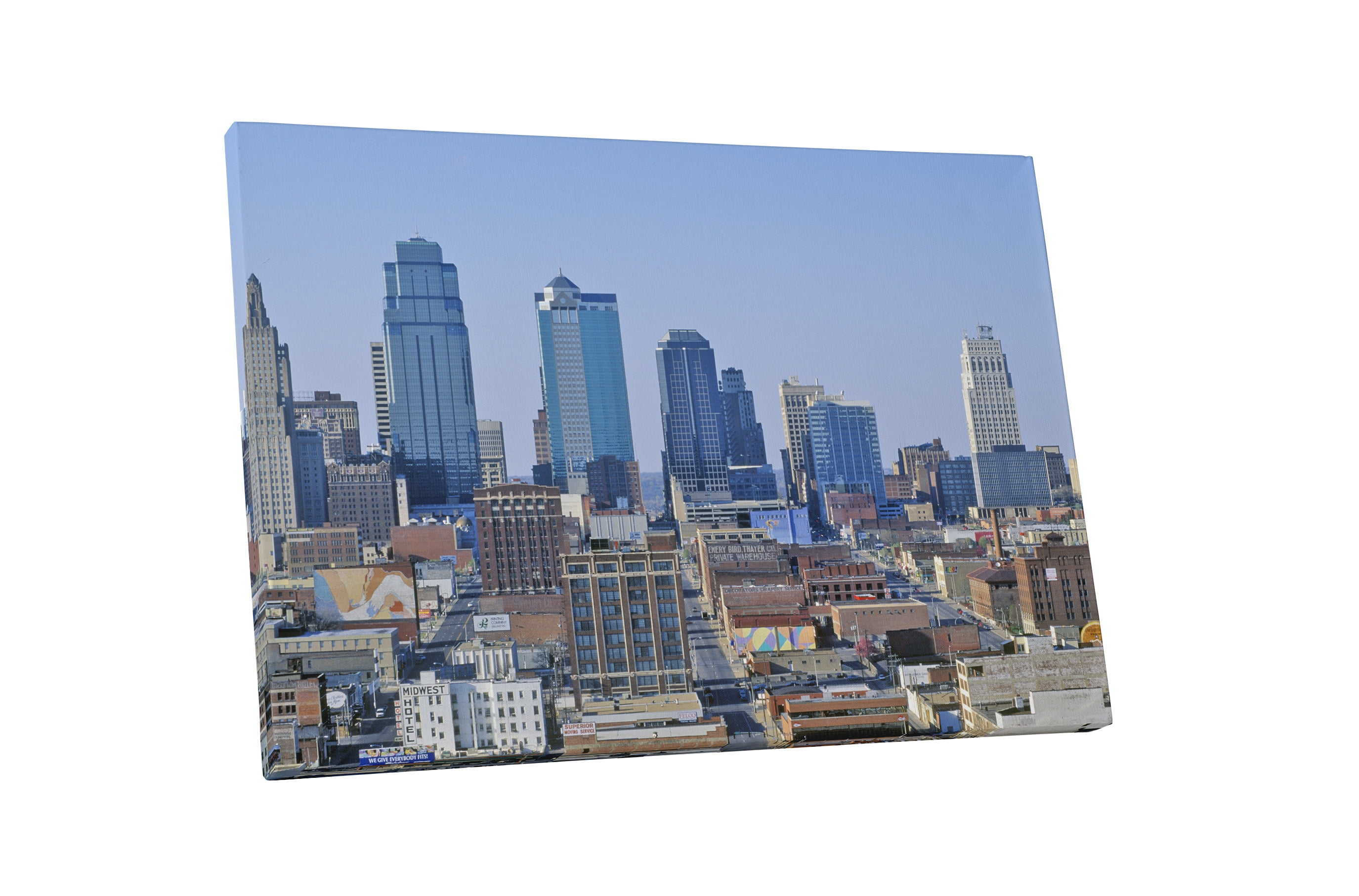 Kansas City Downtown Skyline Gallery Wrapped Canvas Wall Art (20" x 16