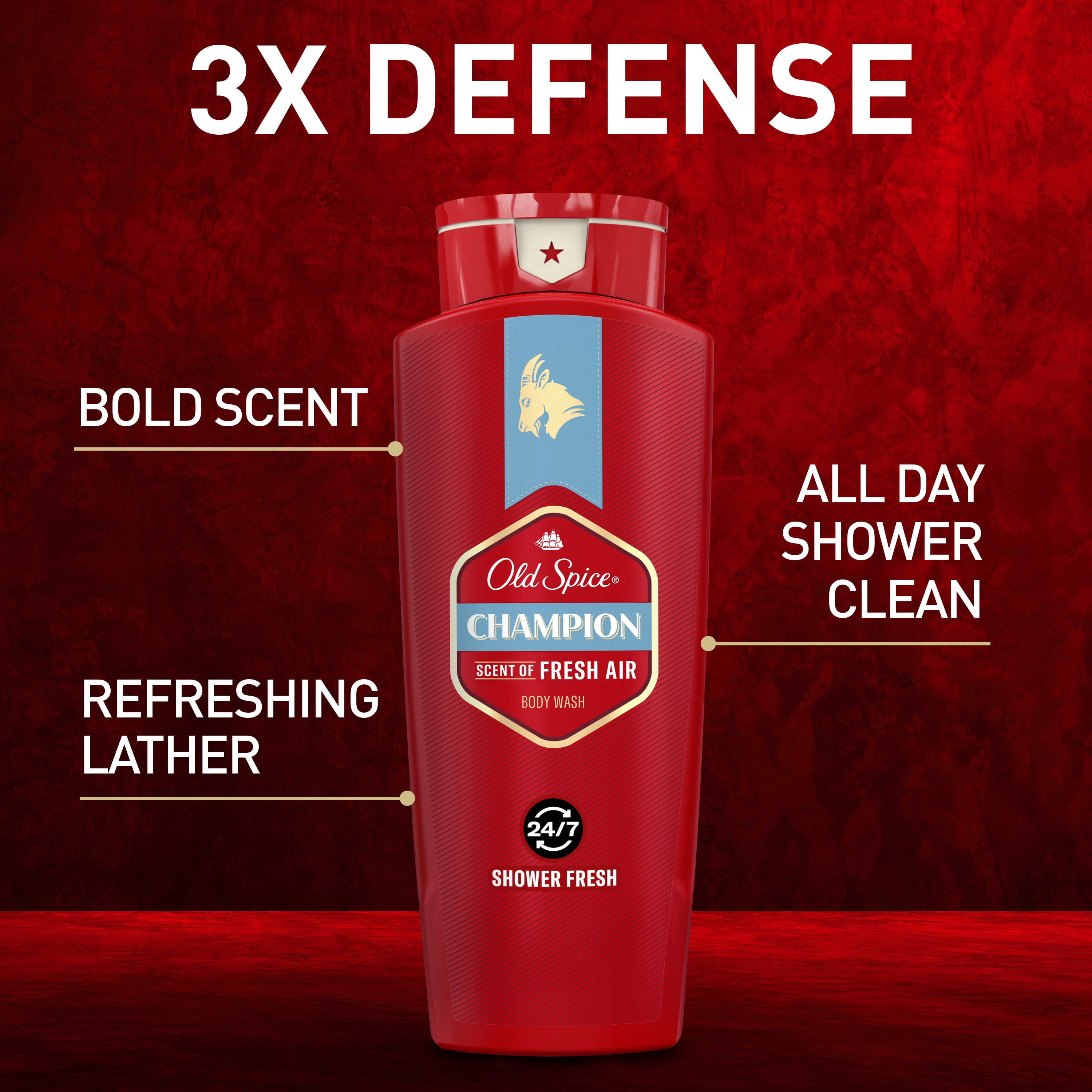 Old Spice Men's Body Wash, Champion, 24 fl oz