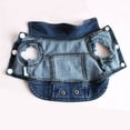 thumbnail image 5 of Classic Dog Denim Jacket for Small Medium Dogs Blue Elastic Washed Jean Coat Sleeveless Lapel Vest Puppy Clothes for Chihuahua (light blue,M), 5 of 6