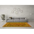 thumbnail image 3 of Ahgly Company Indoor Square Oriental Yellow Traditional Area Rugs, 7' Square, 3 of 4