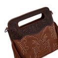 thumbnail image 4 of Wrangler Top Handle Bag for Women Embroidered Fringe Western Crossbody Purse, Brown, 4 of 7