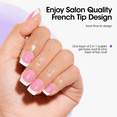 thumbnail image 3 of Gellen French Tips Gel Nail Kit - 240 Pcs Pink Short Square, Salon Acrylic Fake Nail Kits Including Gel Top Coat and Base Coat, UV Lamp, Solid Nail Glue Gel, Nail Charms for French Tip Manicure, 3 of 10