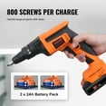 thumbnail image 3 of 20V Max Cordless Drywall Screw Gun Kit, 4200RPM Brushless Motor, 2 Batteries & Charger, Adjustable Forward/Reverse, Built-in LED Light, Belt Clip, Tool Bag Included – for Drywall & DIY Projects, 3 of 11