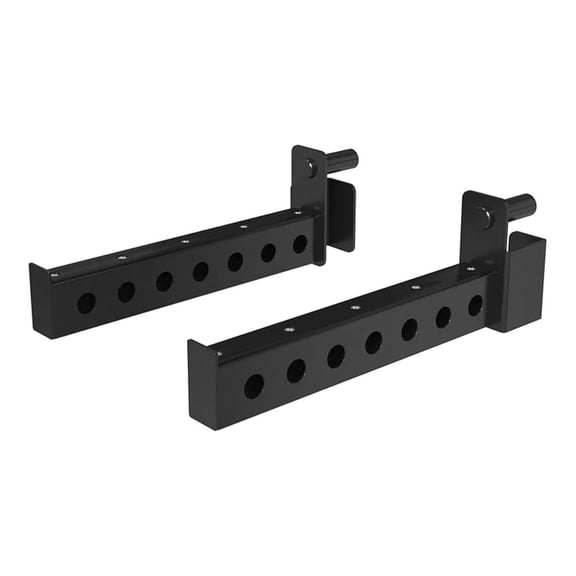 Safety Catches, Spotter Arms-Fit 2"x 2" Tube, with 1" Hole for Squat Rack Power Rack Cage, 800LBS Capacity (1 Pair)