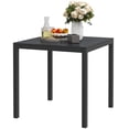 thumbnail image 1 of CoSoTower Square Outdoor Dining Table for 4 with Aluminum Steel Frame, Black, 1 of 7