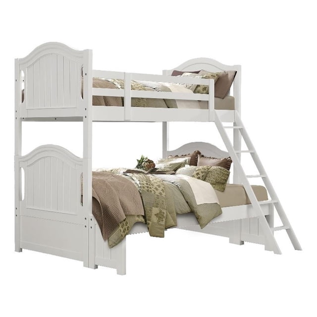 Lexicon Lit Superposé Simple/double Traditionnel en Bois et Panneau MDF, Blanc