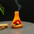 thumbnail image 4 of Handmade Ceramic Chiminea Palo Santo Holder - Modern Medieval Incense Burner and Candlet Holder - Zen Home Decor, 4 of 8