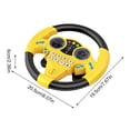 thumbnail image 3 of Kids Steering Wheel Play Toy, Pretend Copilot Driving Simulation Car Game with Realistic Sounds & Spinner, Early Learning Educational Toddler Dashboard Toy with Suction Cup, Battery Powered, 3 of 8