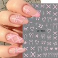 thumbnail image 3 of Pegatinas para uñas ZOAZJINAZ Bow Heart Star 3D autoadhesivas x4, 3 of 7