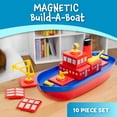 thumbnail image 3 of Magnetic Build-A-Boat High Seas Play Set  Waterproof Floating Bath Toddler Toys Ages 3 and up, 3 of 7