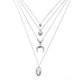 thumbnail image 5 of Collar de cadena multicapa Yuxing Con dije de bola de metal y concha de cauri dorado modelo 23538, 5 of 5