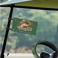 thumbnail image 3 of XYZCANDO Green Hat Cow 4 Piece Golf Cart Seat Covers Clover Love Golf Cart Steering Wheel Covers Golf Cart Flags St. Patrick's Day Golf Cart Decor Steering Wheel Protector Golf Cart Banner Green, 3 of 7