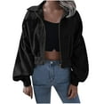 thumbnail image 2 of Idoravan Cardigans for Women Spring Fashion Women Winter Solid Color Long Sleeve Zipper Coat Cardigan Blouse, 2 of 4