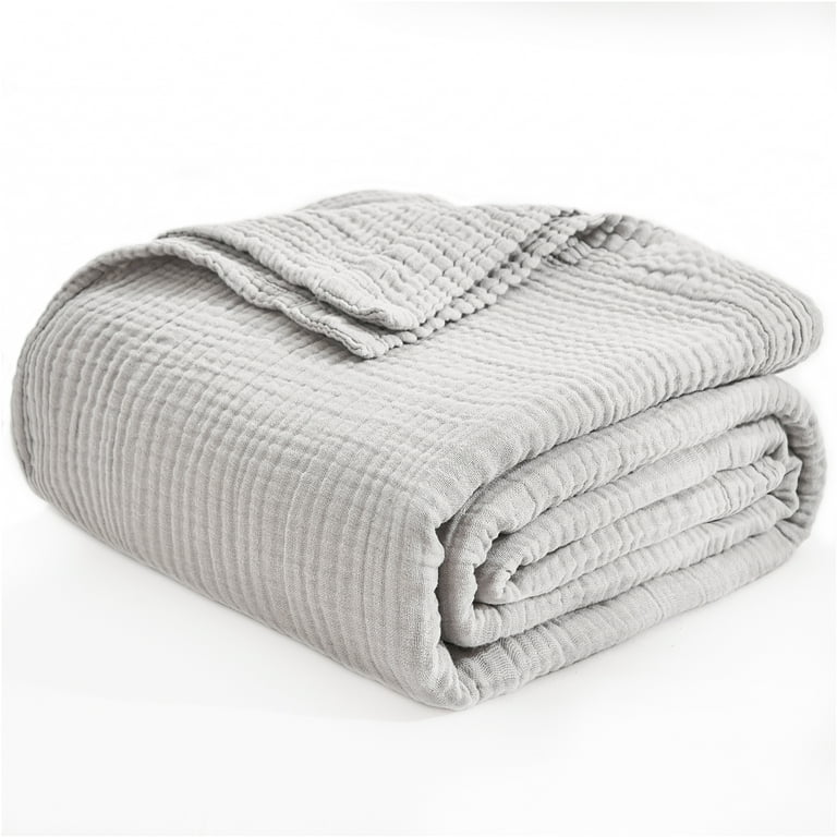6-Layer Cotton Gauze Baby Blanket - 41x41 Inches, Breathable, Soft, Lace Border, For Boys & Girls 0-3 Years