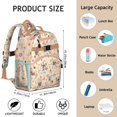 thumbnail image 6 of Yorkie with Flowers Backpack for School,Cute School Bag,Schoolbag with Adjustable Shoulder Straps & Padded Back,15.25"x11.5"x5.25", 6 of 6