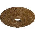 thumbnail image 3 of Ekena Millwork 18"OD x 3 1/2"ID x 1 1/2"P Rose Ceiling Medallion (Fits Canopies up to 7 1/4"), Hand-Painted Smokey Topaz Crackle, 3 of 6