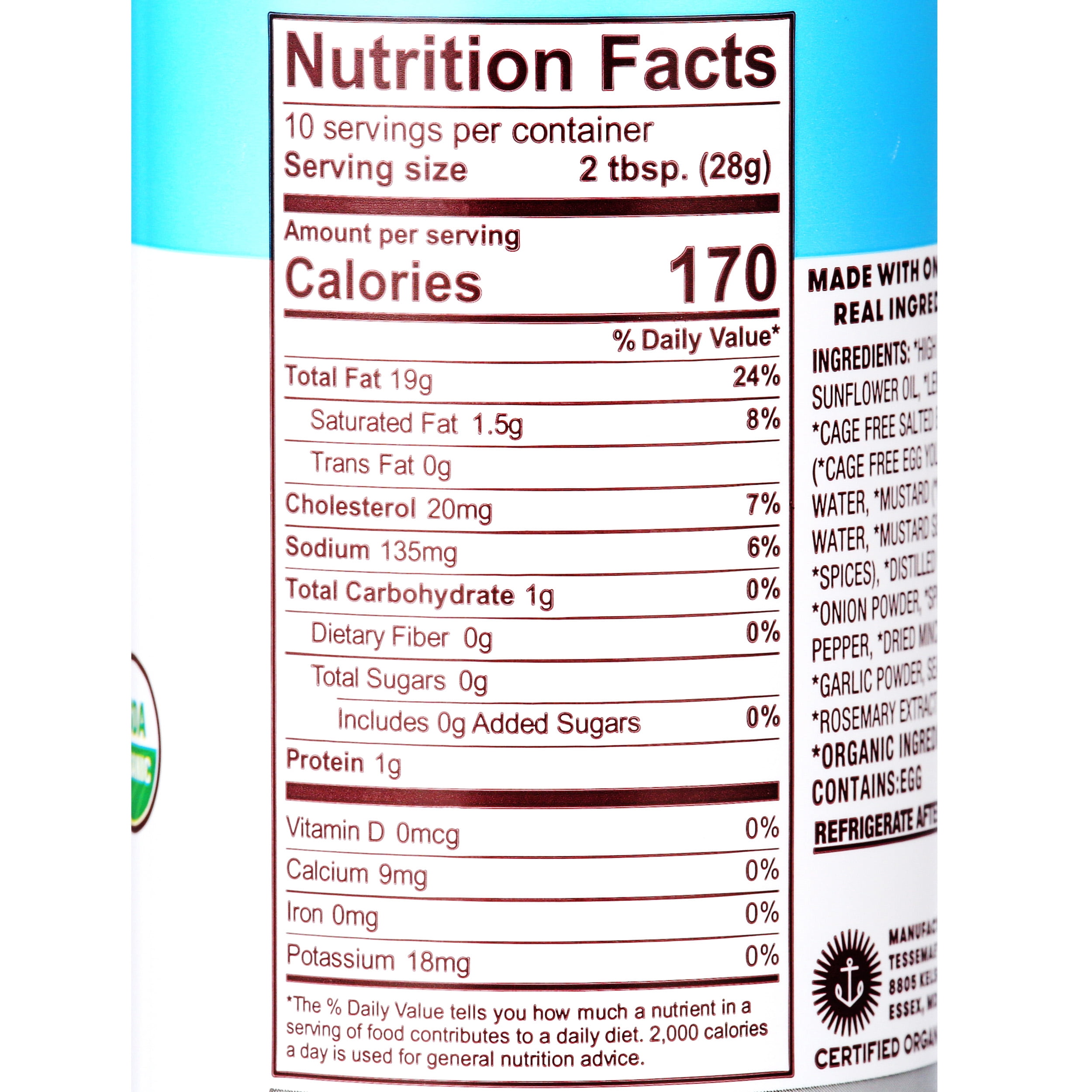 Tessemae's Organic No Sugar Added Classic Ranch Dressing & Marinade, 10 fl oz