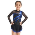 thumbnail image 4 of MSemis Robe de Ballet pour Filles Tenue de Ballet à Manches Longues pour Enfants Combinaison de Danse Bleu Royal 10, 4 of 7
