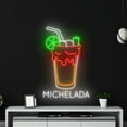 thumbnail image 4 of Handmadetneonsign Michelada Neon Sign, Mexico Cocktail LED Art Decor, Michelada Cocktail LED Wall Decor, 4 of 5