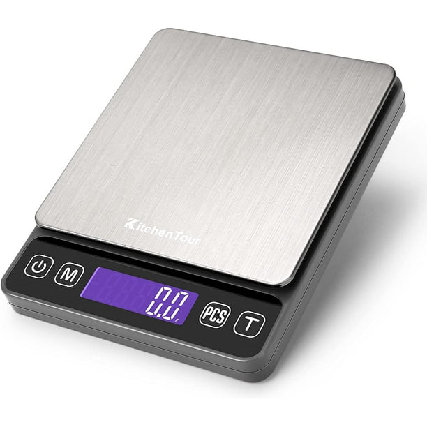 KitchenTour Digital Kitchen Scale - 500g/0.01g High Accuracy Precision  Multifunction Food Meat Pocket Scale Jewelry Lab Carat Powder Scale with