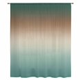 thumbnail image 2 of Green Brown Ombre Sheer Curtains 63 Inches Long, Modern Gradient Abstract Art Light Filering Curtains, Breathable Simi Curtain Privacy Drapes for Living Room Bedroom Lightweight Window Treatment, 2 of 7