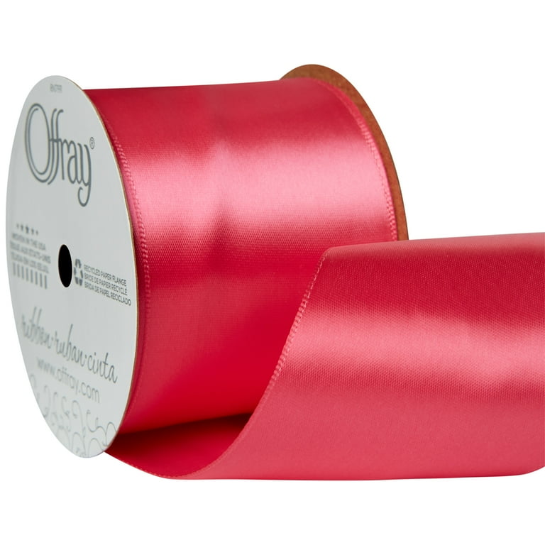 お見舞い Shocking Ribbon, Offray Pink Satin Face Single inch 1/4 2 ルームウェア・パジャマ