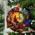 thumbnail image 2 of Day Night God The Father Ornament Suncatcher by Clare DonovanWall Decor Hand-Painted Panel Gift for Women Christmas Thanksgiving, 2025, Festive Home Accent, Memorable Collectible,, 2 of 5