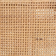 bali & pari Caspia Rattan and Mahogany wood Mid-Century Counter Stool, Natural Brown
