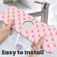 thumbnail image 6 of Sikiie Cute Flamingo with Heart Splash Guard for Sink Faucet-1 PC Super Absorbent Fast Drying Mat Sink Gadgets-Splash Guard for Kitchen, Sink Mat, 6 of 7