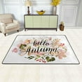 thumbnail image 2 of Dreamtimes Flower Fall Floral Non-Slip Area Rug 36"x24", Hello Autumn Quote Floor Carpet Comfort Floor Mats Decor for Indoor Front Porch,Living Room, Bedroom,Kitchen, 2 of 7