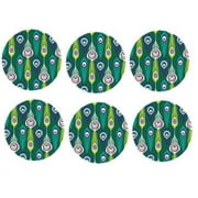 12 - 2 inch Peacock Fall Edible Cupcake Decoration Images