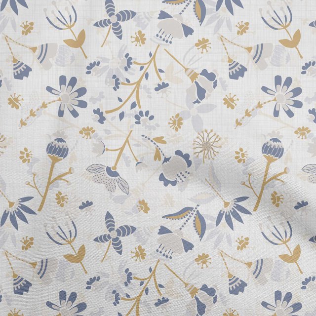 oneOone Rayon Light Brown Fabric Florals Craft Projects Decor Fabric Printed By The Yard 56 Inch Wide
