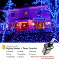 thumbnail image 2 of Christmas Lights Indoor Outdoor, 114ft 300 LED Christmas String Lights with 8 Modes, Timer, Connectable, Waterproof String Lights for Christmas Party, Yard, Garden, Xmas Tree Decorations(Blue), 2 of 7