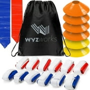 12 Player 3 Flag Football Kit Set - 12 Belts with 36 Flags   Bonus 6 Cones   Travel Bag