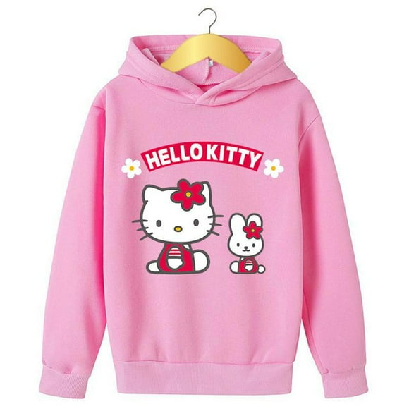 2022 New Hello Kitty Top kids clothes girls Hello Kitty Unisex Toddler Hoodie Long Sleeve Sweatshirt Clothes Jogging Sweatshirt