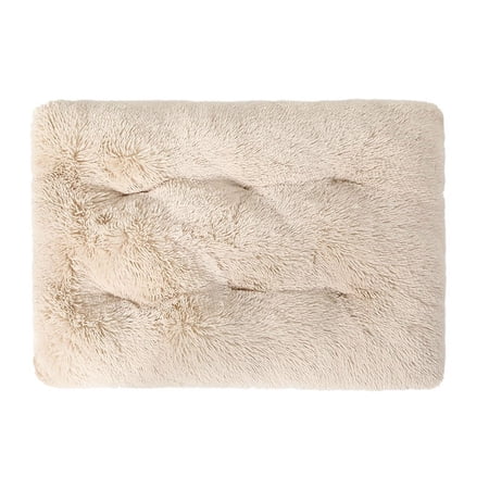 suxuMhao Soft Pet Bed Liners - 1 Piece Light Brown Fluffy Pet Pad Pet Mattress Winter Warm Sleeping Pad 37.4&times;25.6 IN Dog Pads Cat Pads Soft Dog Bed Cat Bed for Dogs & Cats&rsquo; Cozy Rest